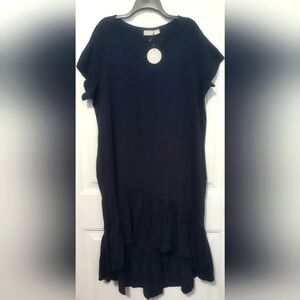New Navy Blue Ruffle Dress - Size 2X
